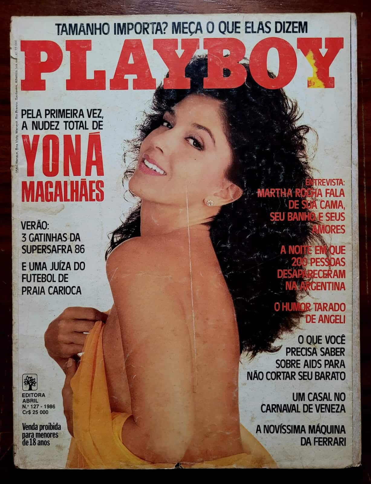 | Casa do Colecionador Playboy Nº 127 | Fevereiro/1986 | Yoná Magalhães | Sem Pôster | Estado Regular