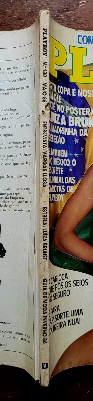 | Casa do Colecionador Playboy Nº 130 | Maio/1986 | Luiza Brunet | Pôster Presente | 3ª Capa na Playboy - LEIA A DESCRIÇÃO