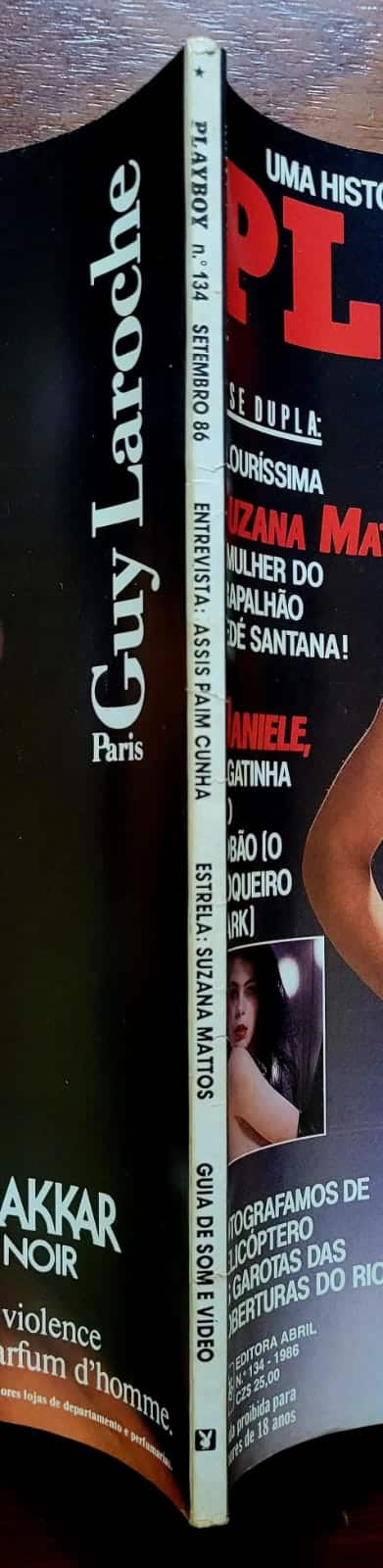 | Casa do Colecionador Playboy Nº 134 | Setembro/1986 | Suzana Mattos | Pôster Ava Fabian | Exemplar de Assinante