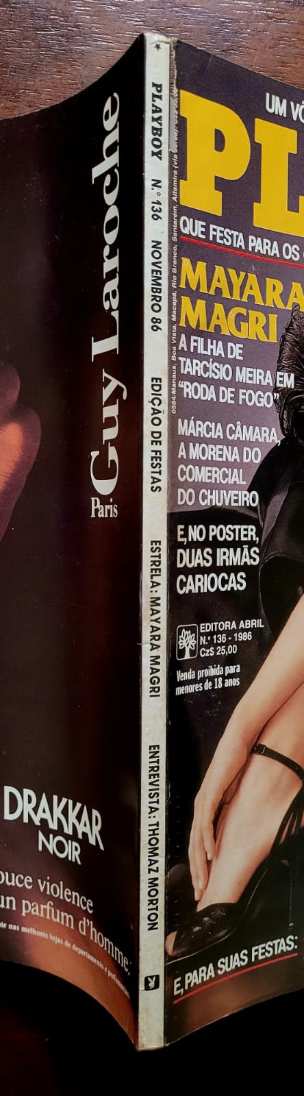 | Casa do Colecionador Playboy Nº 136 | Novembro/1986 | Mayara Magri | Pôster Duplo Ana e Ângela | Edição de banca