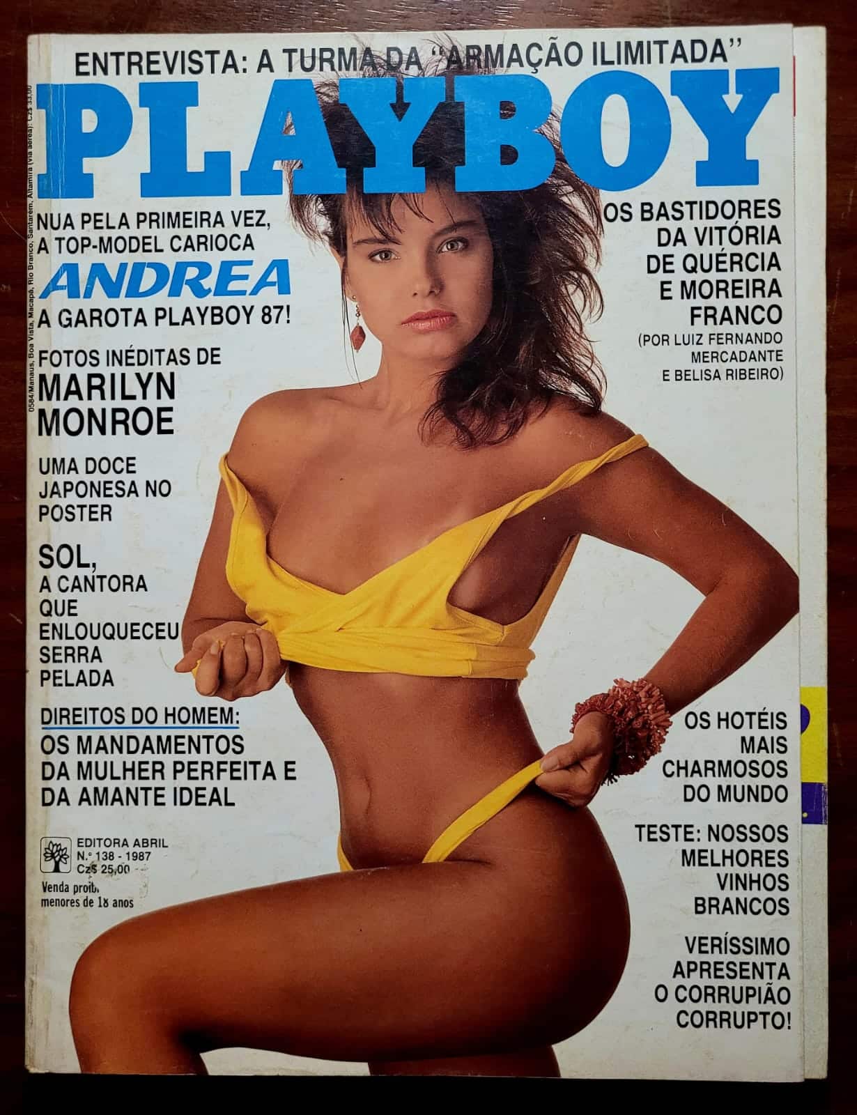 | Casa do Colecionador Playboy Nº 138 | Janeiro/1987 | Andrea Hetmanek - Garota Playboy 87 | Pôster Reiko Sugano Presente