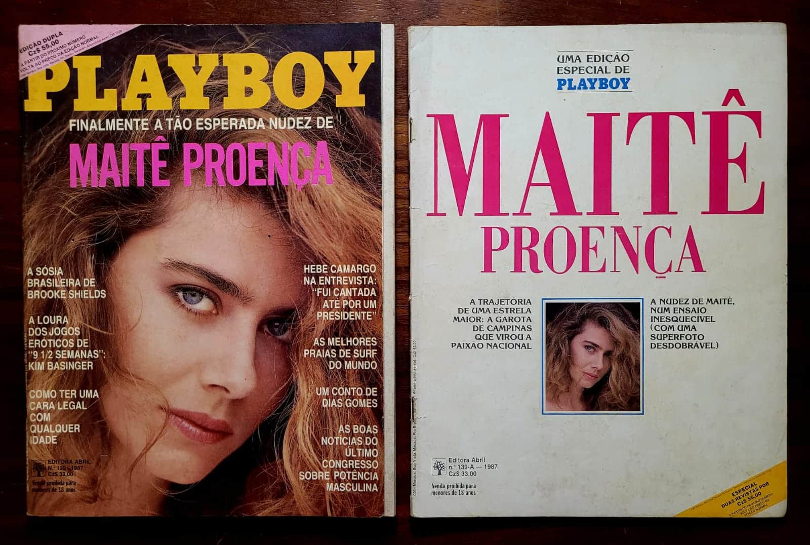 | Casa do Colecionador Playboy Nº 139 | Fevereiro/1987 | Maitê Proença | Edição Dupla 139 + 139A | Edição de Banca