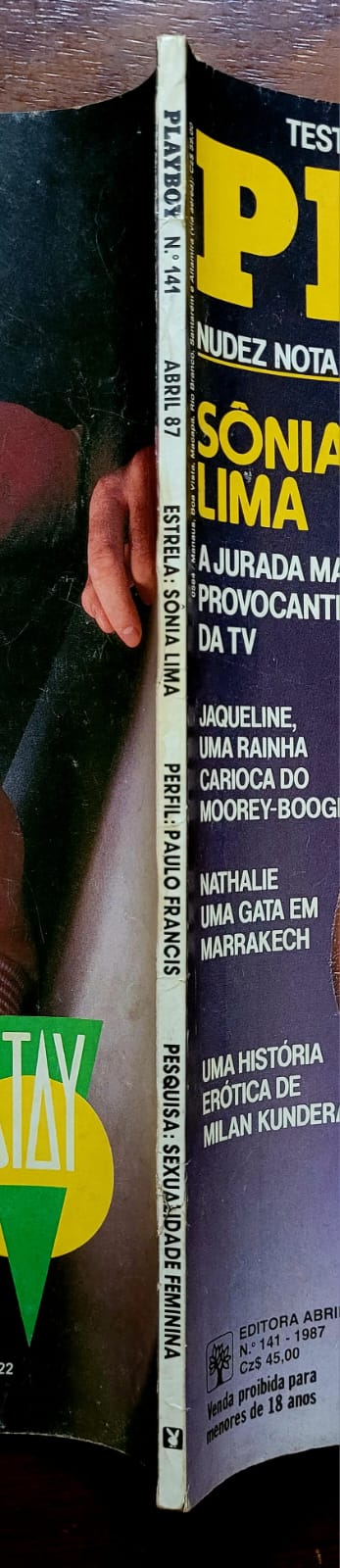 | Casa do Colecionador Playboy Nº 141 | Abril/1987 | Sônia Lima | Pôster Presente + Encarte Folha | Exemplar de Assinante