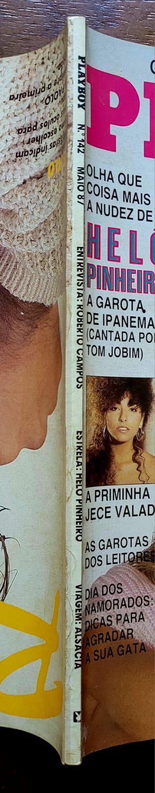 | Casa do Colecionador Playboy Nº 142 | Maio/1987 | Helô Pinheiro – Garota de Ipanema | Pôster da Julie Peterson | Edição Regular de Banca