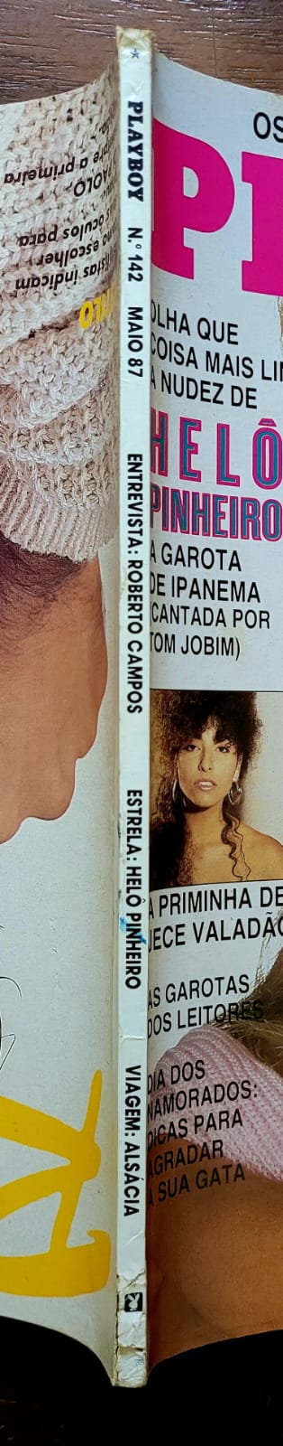 | Casa do Colecionador Playboy Nº 142 | Maio/1987 | Helô Pinheiro – Garota de Ipanema | Pôster da Julie Peterson | Edição Regular de Banca