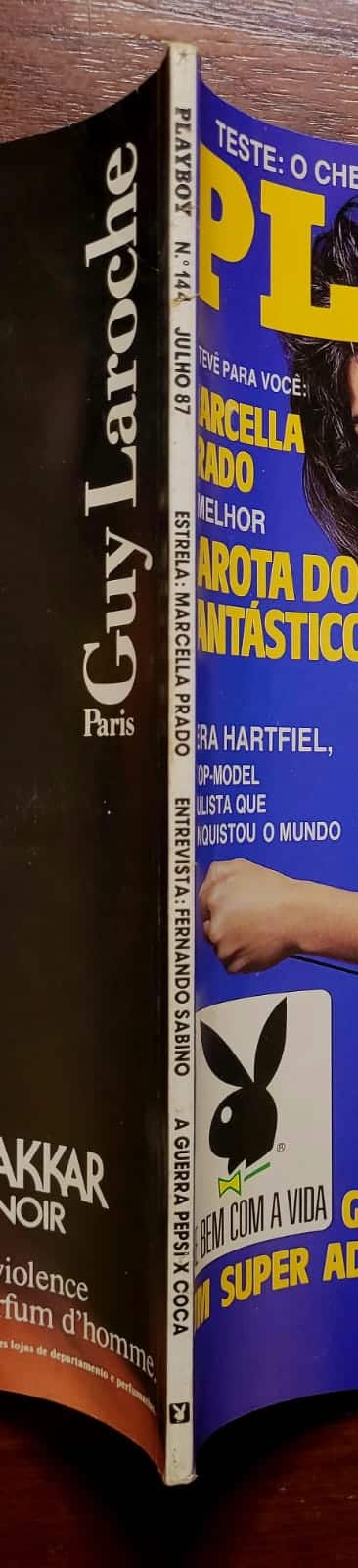 | Casa do Colecionador Playboy Nº 144 | Julho/1987 | Marcella Prado - Garota do Fantástico | Pôster de Julie McCullough | Exemplar de Assinante