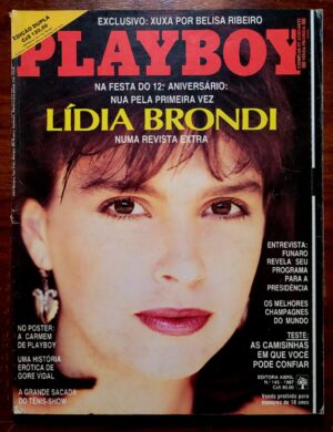 Playboy Nº 145 | Agosto/1987 | Lídia Brondi | Edição de 12º Aniversário | Edição sem a Edição Extra Especial 145-A