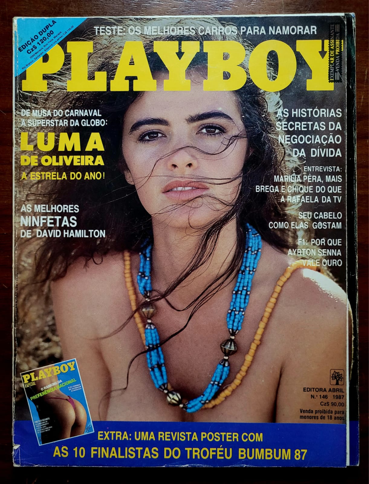 | Casa do Colecionador Playboy Nº 146 | Setembro/1987 | Luma de Oliveira | Sem Revista Extra e Sem Pôster | Exemplar de Assinante