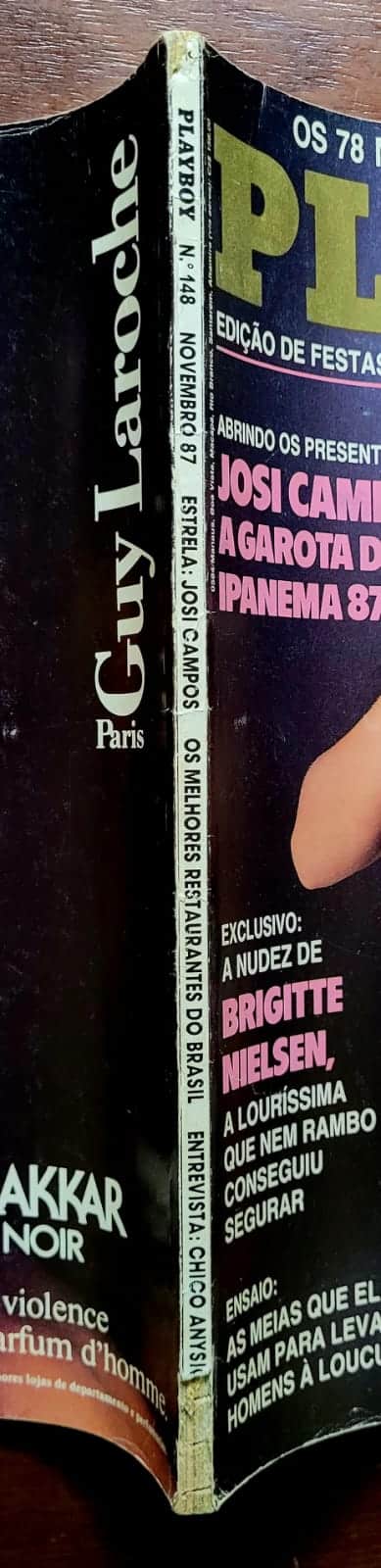 | Casa do Colecionador Playboy Nº 148 | Novembro/1987 | Josi Campos - A Garota de Ipanema 87 | Pôster Presente | Exemplar de Assinante