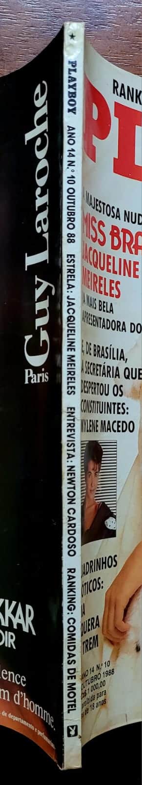 | Casa do Colecionador Playboy Nº 159 | Outubro/1988 | Jacqueline Meirelles – Miss Brasil 1987 | Pôster da Brandi Brandt + Suplemento Esportes & Náutica | Exemplar de Assinante (cópia)