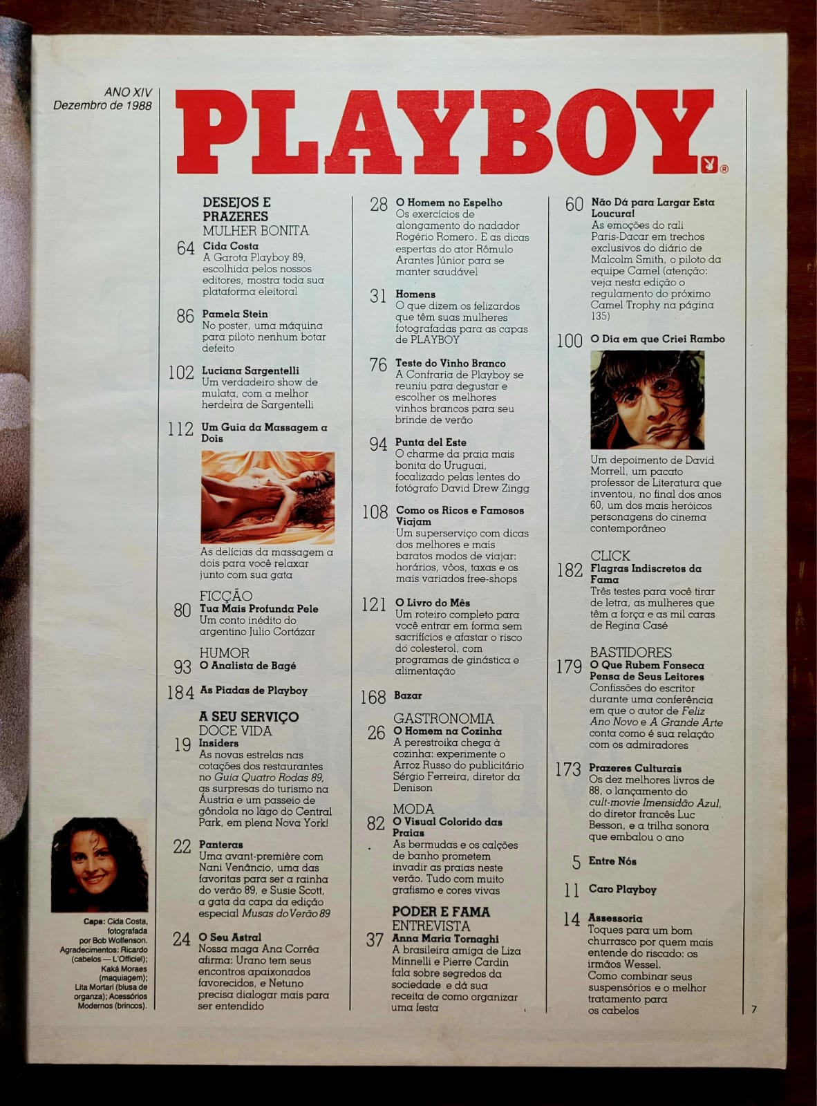 | Casa do Colecionador Playboy Nº 161 | Dezembro/1988 | Cida Costa – Garota Playboy 89 | Pôster da Pamela Stein Presente