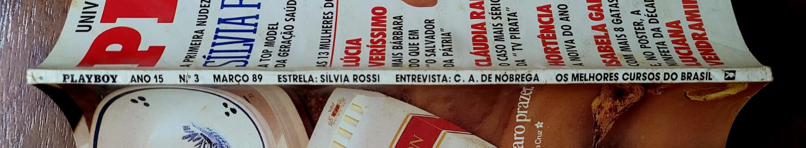 | Casa do Colecionador Playboy Nº 164 | Março/1989 | Sílvia Rossi | Pôster da Luciana Vendramini Presente | Exemplar de Assinante