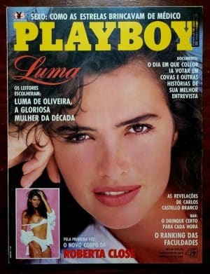 Playboy Nº 176 | Março/1990 | Luma de Oliveira — Mulher da Década | Pôster de Pamela Anderson Presente | Exemplar de Assinante