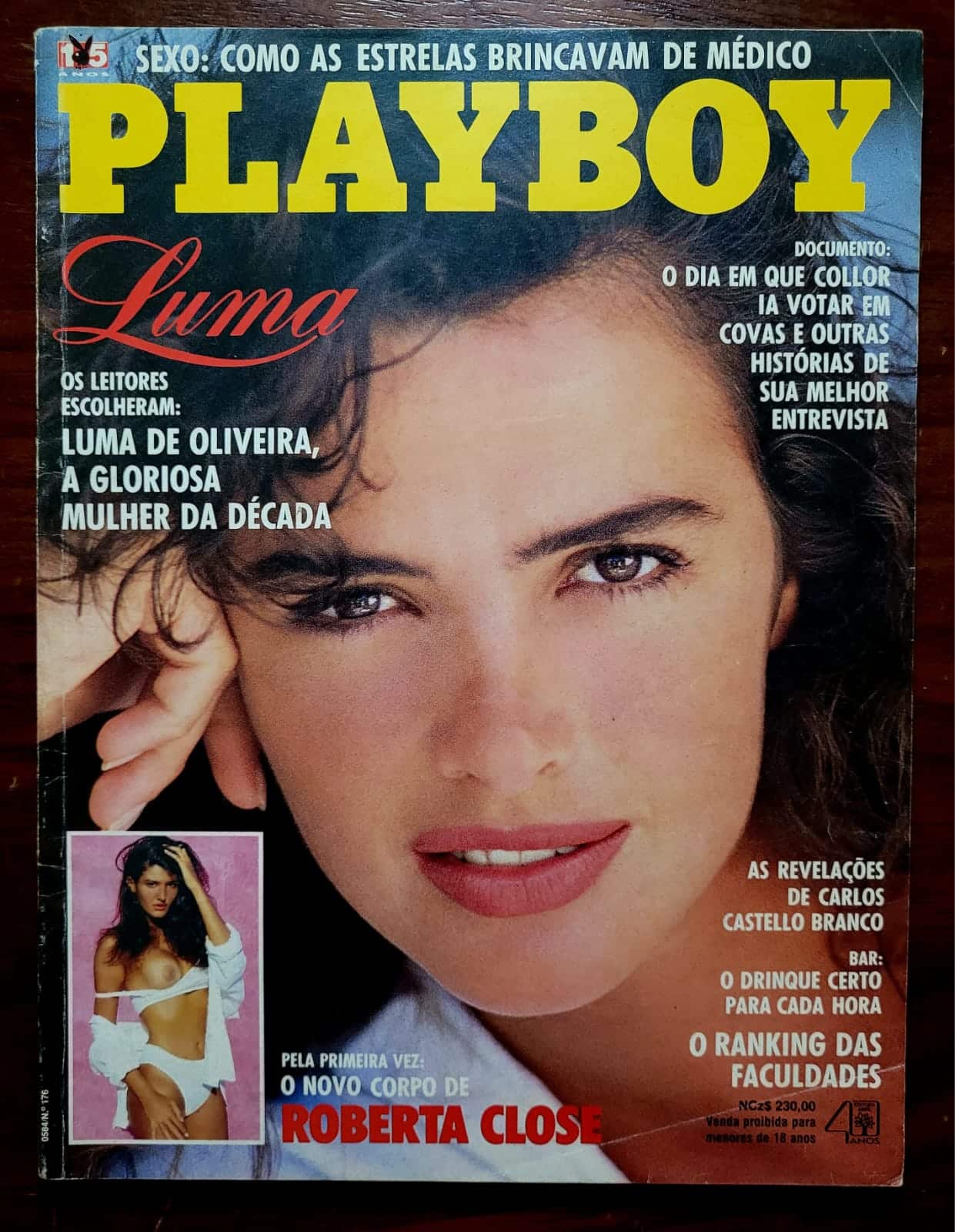| Casa do Colecionador Playboy Nº 176 | Março/1990 | Luma de Oliveira — Mulher da Década | Pôster de Pamela Anderson Presente
