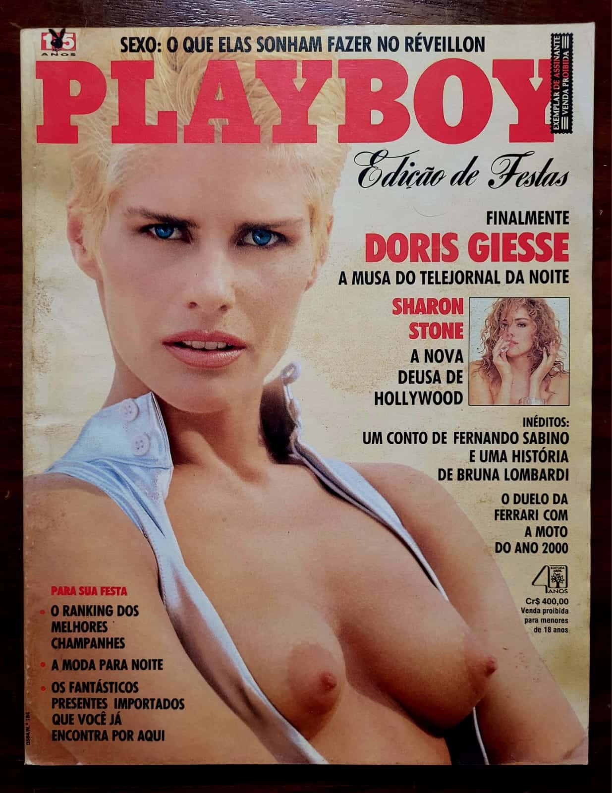 | Casa do Colecionador Playboy Nº 184 | Novembro/1990 | Dóris Giesse | Pôster de Jacqueline Sheen Presente | Exemplar de Assinante