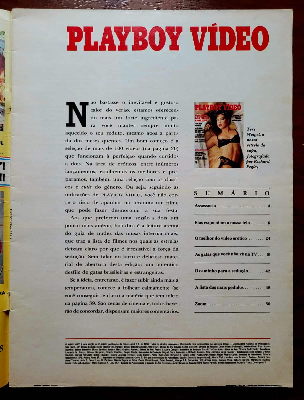 | Casa do Colecionador Playboy Nº 185-B | Edição Especial Playboy Vídeo | 1990 | Teri Weigel | Cinema, Musas e Clássicos do Vídeo