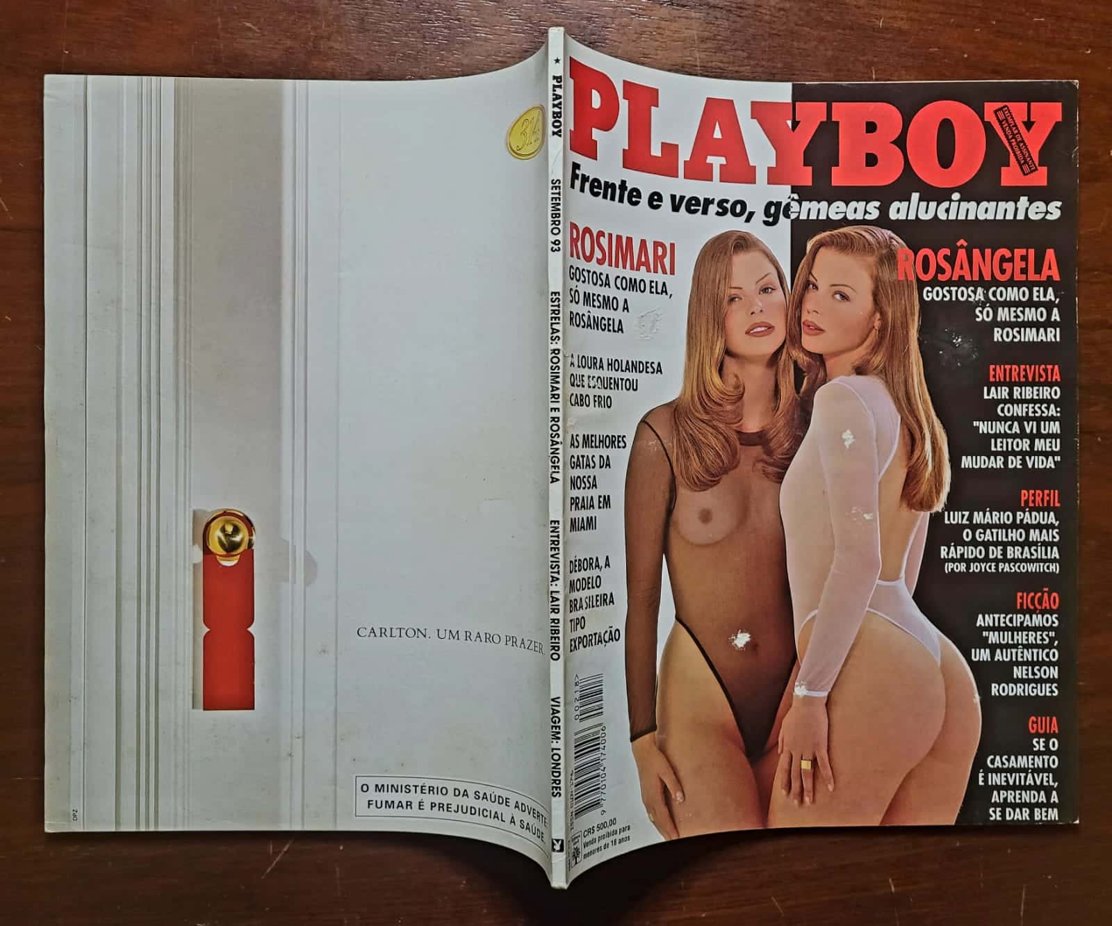 | Casa do Colecionador Playboy Nº 218 | Setembro/1993 | Rosimari e Rosângela Bosenbecker | Pôster Presente | Exemplar de Assinante