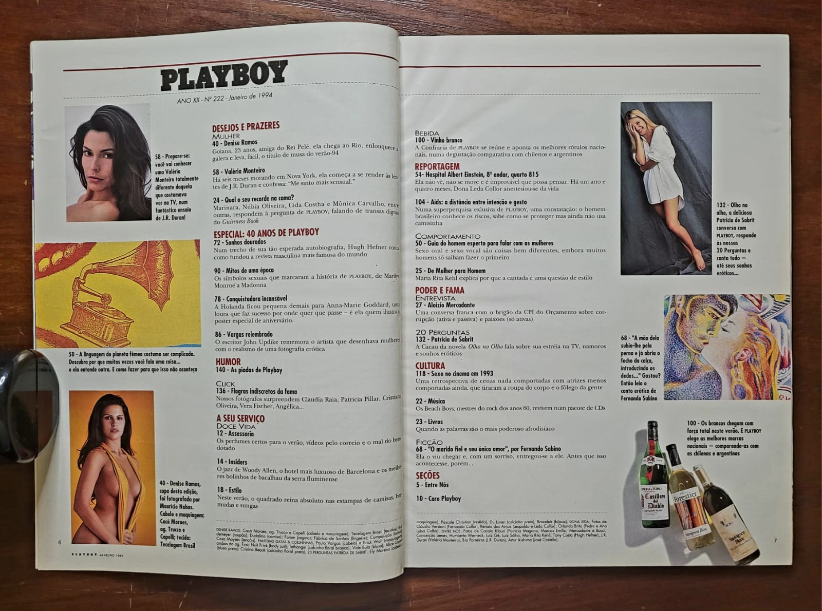 | Casa do Colecionador Playboy Nº 222 | Janeiro/1994 | Denise Ramos | Exemplar de Assinante | Pôster Anna-Marie Goddard | Excelente Estado