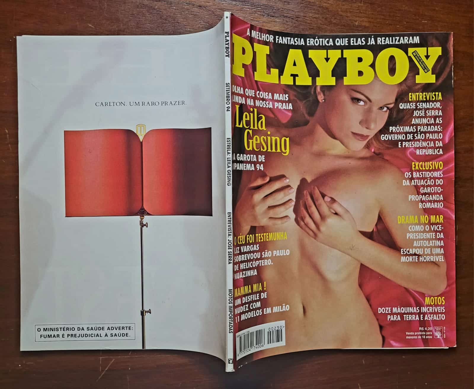 | Casa do Colecionador Playboy Nº 230 | Setembro/1994 | Leila Gesing | Garota de Ipanema 94 | Pôster de Nicole Wood Presente