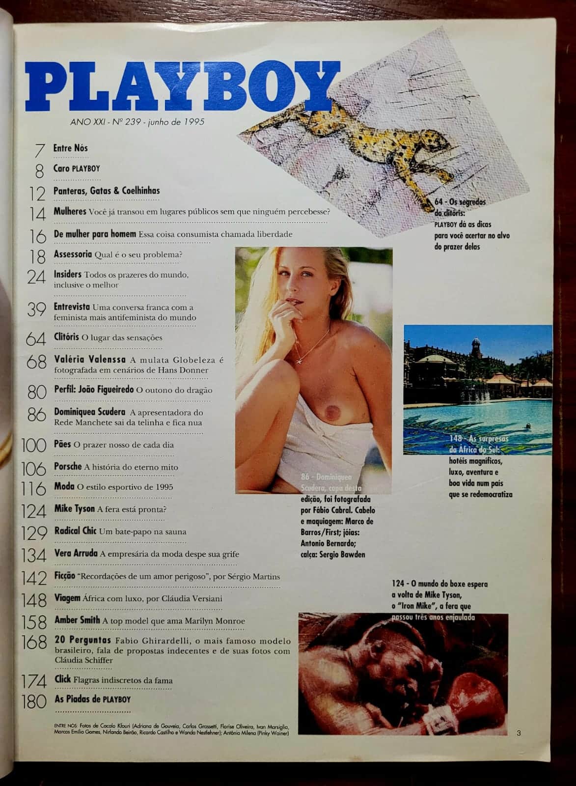 | Casa do Colecionador Playboy Nº 239 | Junho/1995 | Dominiquea Scudera | Exemplar de Assinante | Pôster Presente
