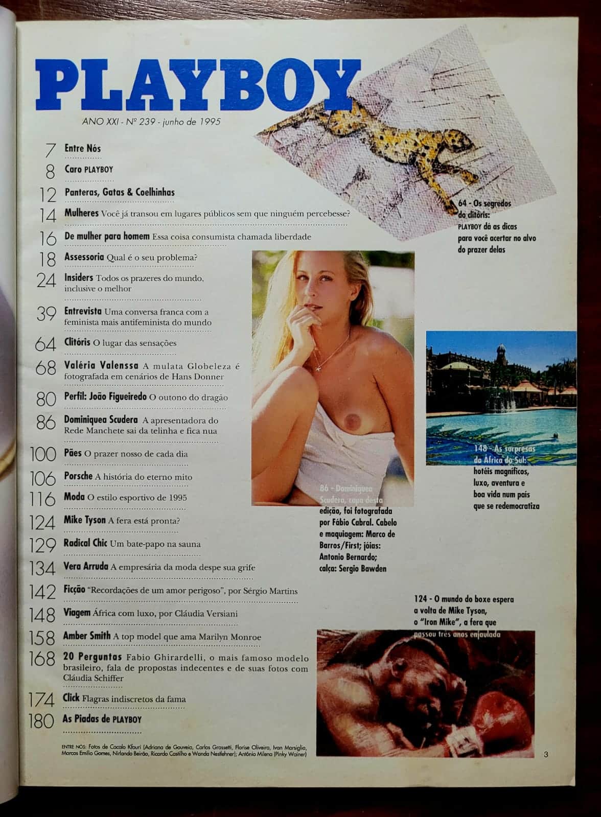 | Casa do Colecionador Playboy Nº 239 | Junho/1995 | Dominiquea Scudera | Exemplar de Assinante | Pôster Presente