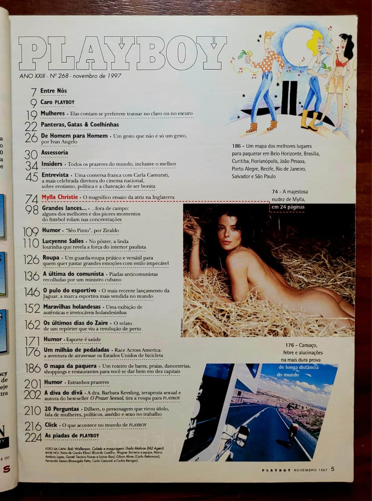 | Casa do Colecionador Playboy Nº 268 | Novembro/1997 | Mylla Christie | Entrevista Carla Camurati + Pôster Lucyenne Salles
