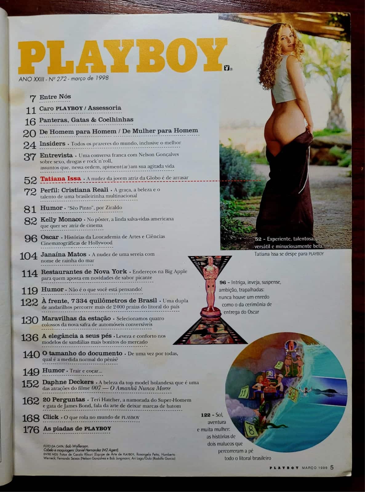 | Casa do Colecionador Playboy Nº 272 | Março/1998 | Tatiana Issa | Pôster Kelly Monaco | Voucher Original - Um dia com Carla Perez | Exemplar de Assinante