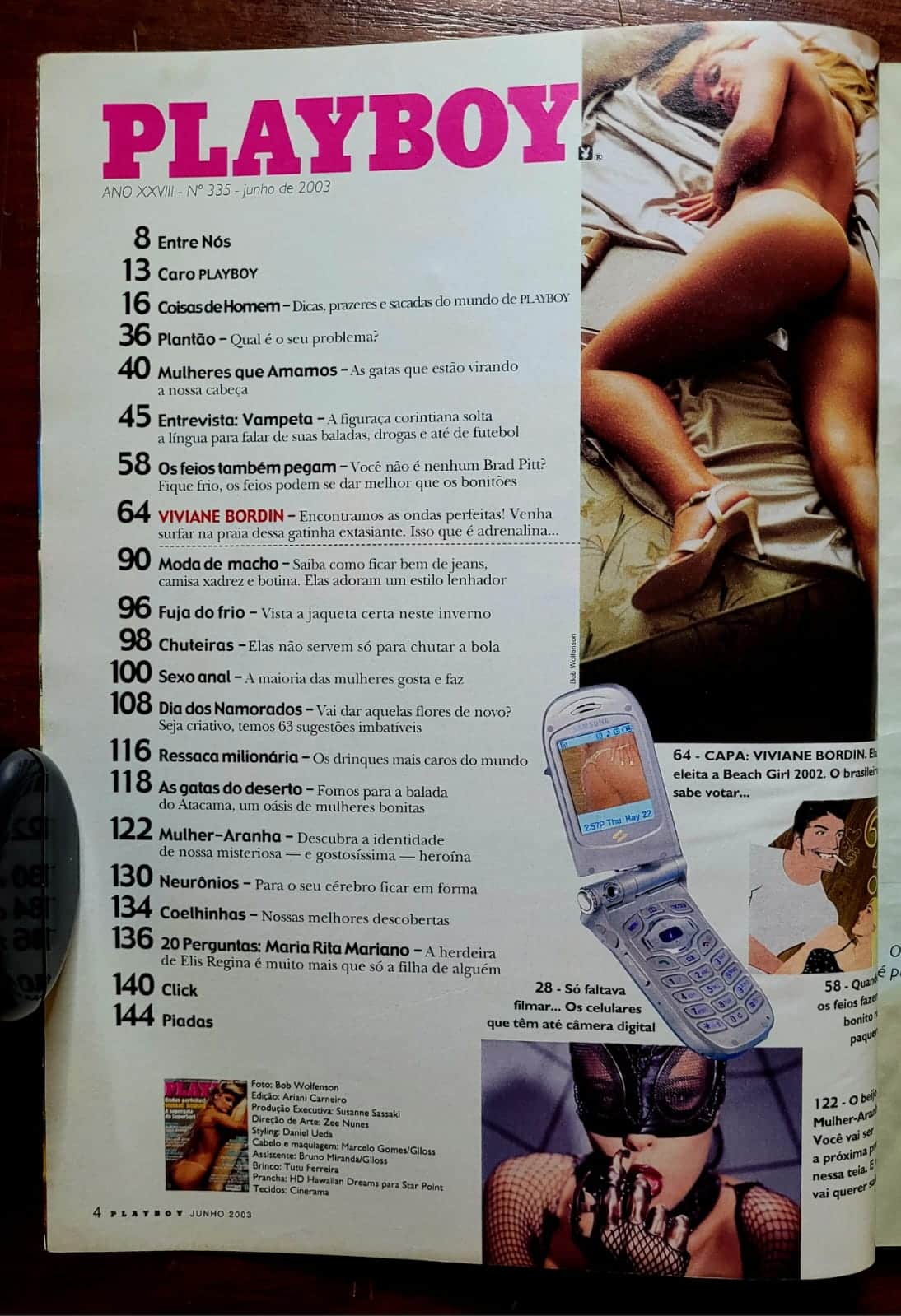 | Casa do Colecionador Playboy Nº 335 | Junho 2003 | Viviane Bordin | Supergata do SuperSurf | Exemplar de Assinante com Pôster
