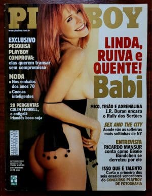 Playboy Nº 338 | Setembro/2003 | Babi Xavier | Exemplar de Assinante | Pôster Presente