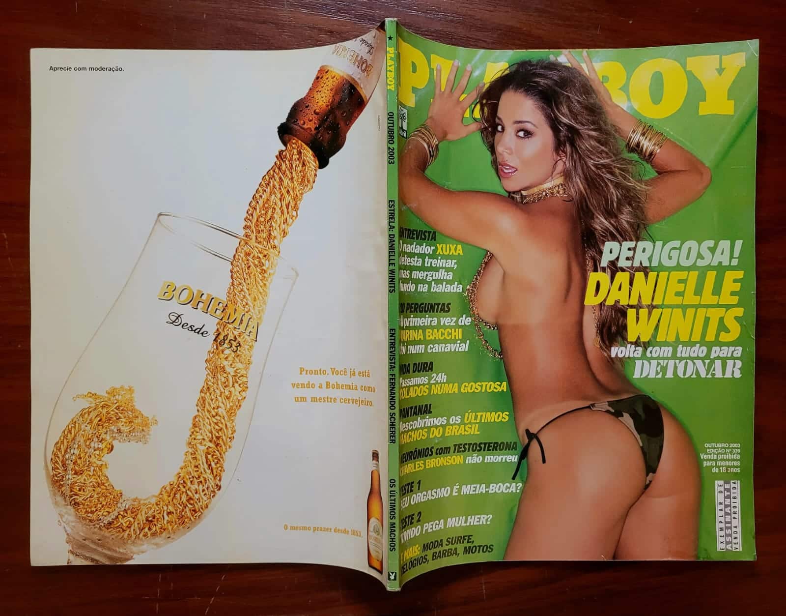 | Casa do Colecionador Playboy Nº 339 | Outubro/2003 | Danielle Winits | Segundo Ensaio | Pôster Presente