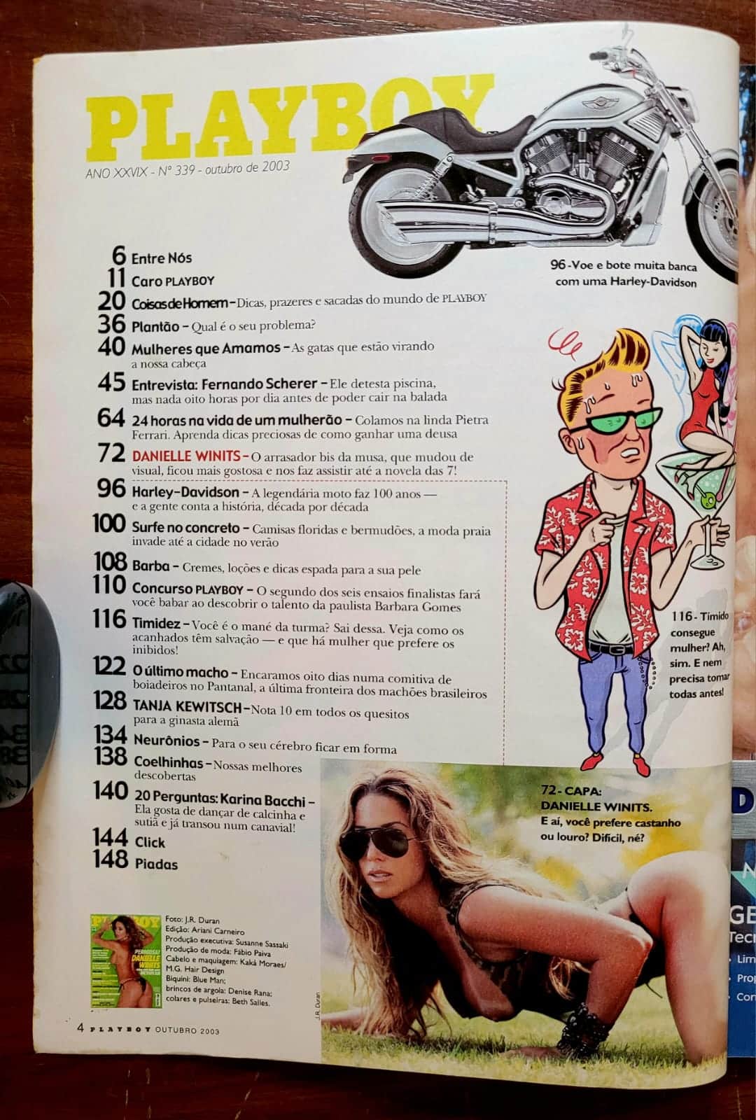 | Casa do Colecionador Playboy Nº 339 | Outubro/2003 | Danielle Winits | Segundo Ensaio | Pôster Presente
