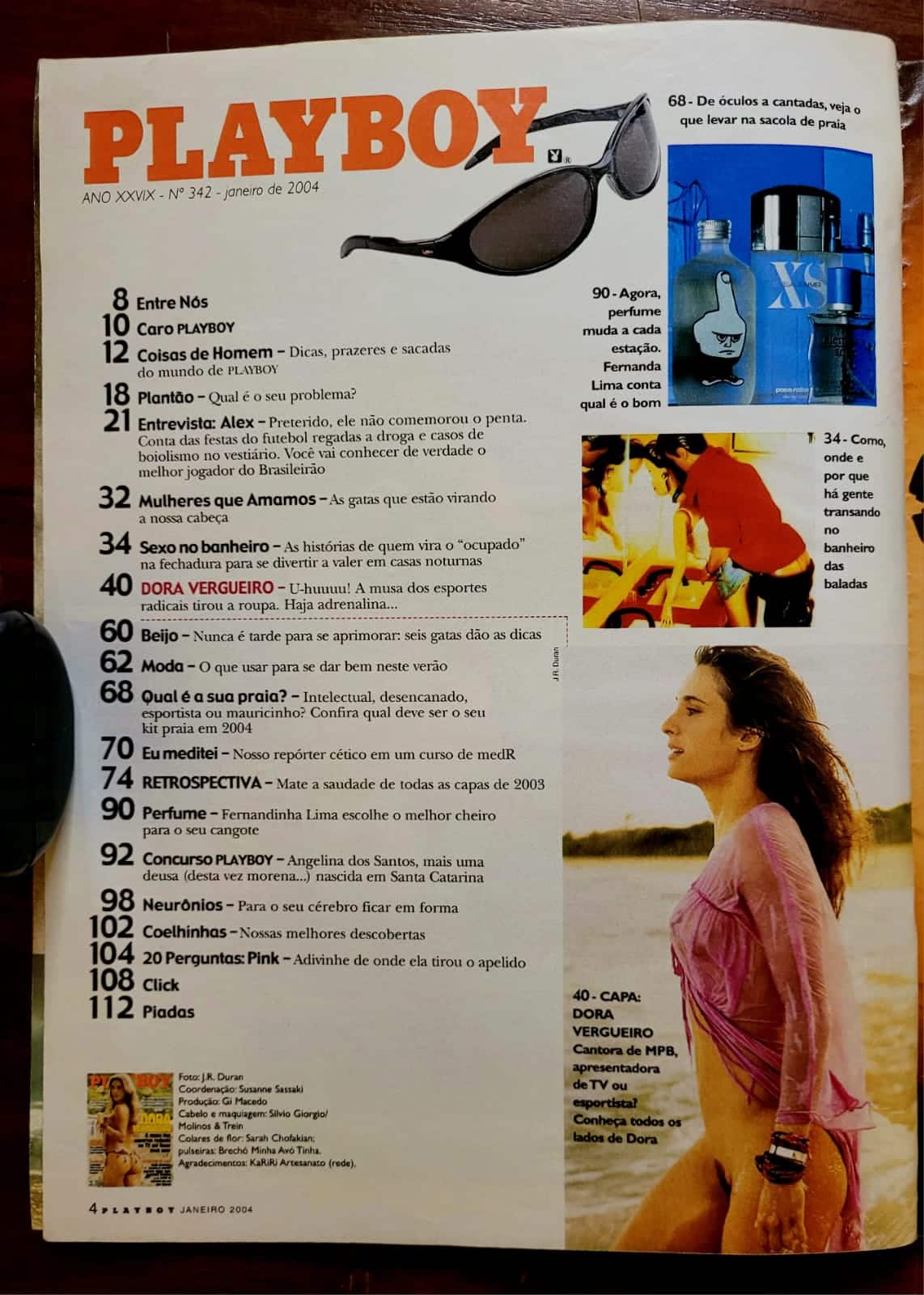 | Casa do Colecionador Playboy Nº 342 | Janeiro/2004 | Dora Vergueiro | Retrospectiva 2003 | Edição de Banca
