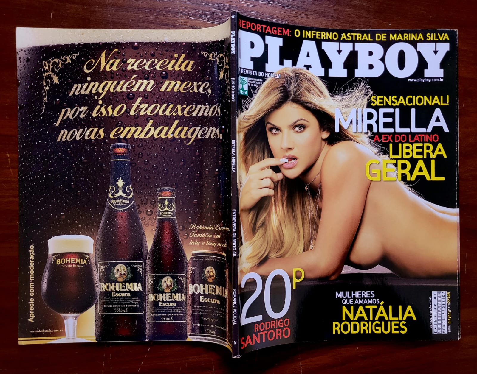 | Casa do Colecionador Playboy Nº 385 | Junho/2007 | Mirella Santos — A Ex do Latino | Libera Geral | Exemplar de Assinante