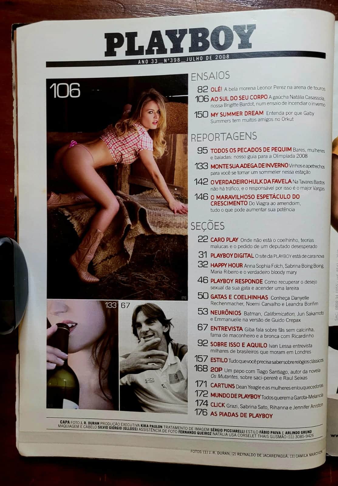 | Casa do Colecionador Playboy Nº 398 | Julho/2008 | Natália Casassola do BBB 8 | Exemplar de Banca com pôster presente | Edição muito lembrada