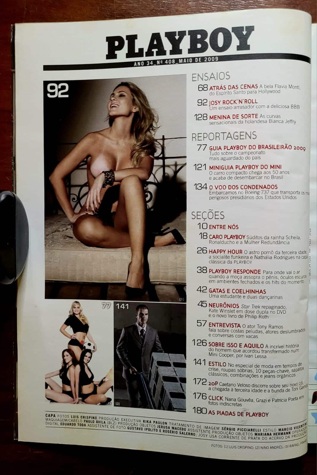 | Casa do Colecionador Playboy Nº 408 | Maio/2009 | Josy Oliveira | Exemplar de Assinante | Pôster Presente