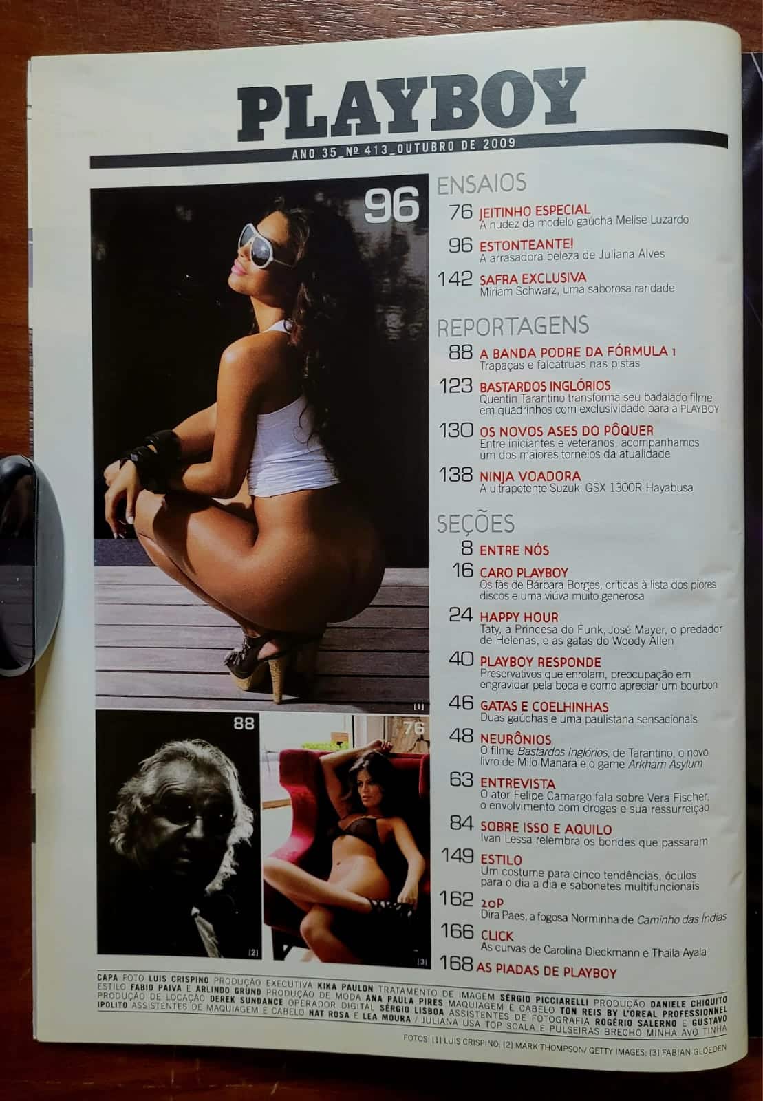 | Casa do Colecionador Playboy Nº 413 | Outubro/2009 | Juliana Alves — Suellen de Caminho das Índias | Pôster Presente