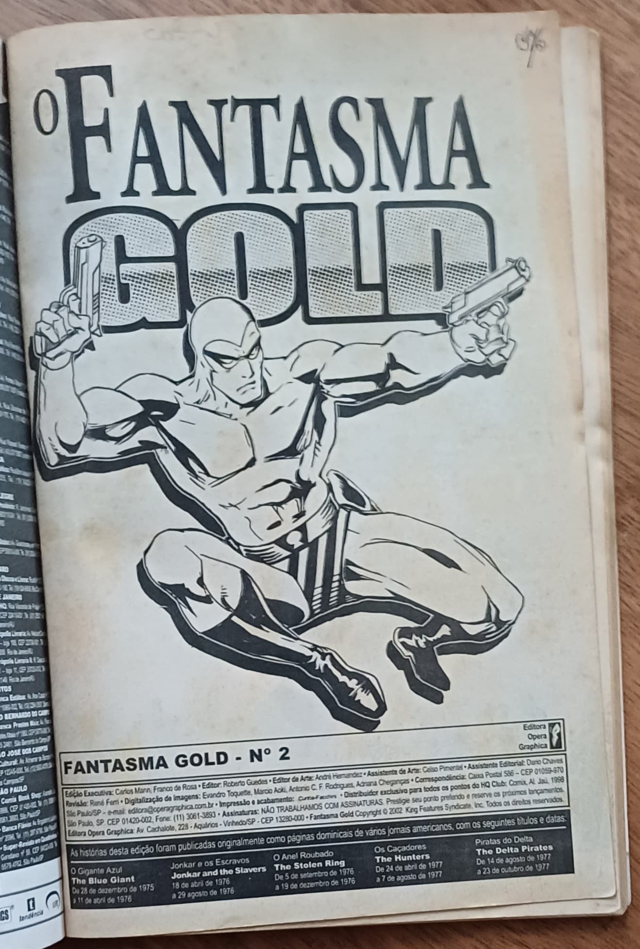 | Casa do Colecionador Q23. Gibi O Fantasma Gold 2 ed Opera Graphica 2002. O gigante azul.