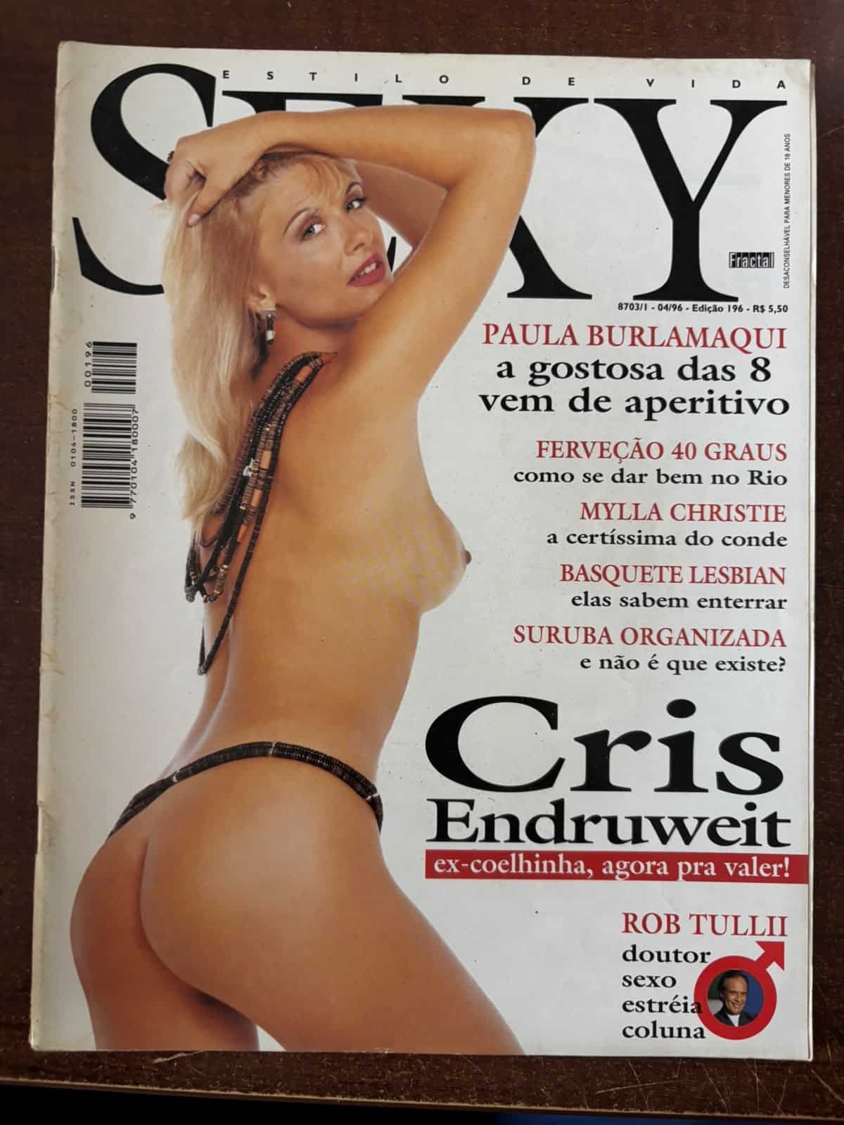 | Casa do Colecionador Revista Sexy N 196 - Cris Endruweit - Abril 1996