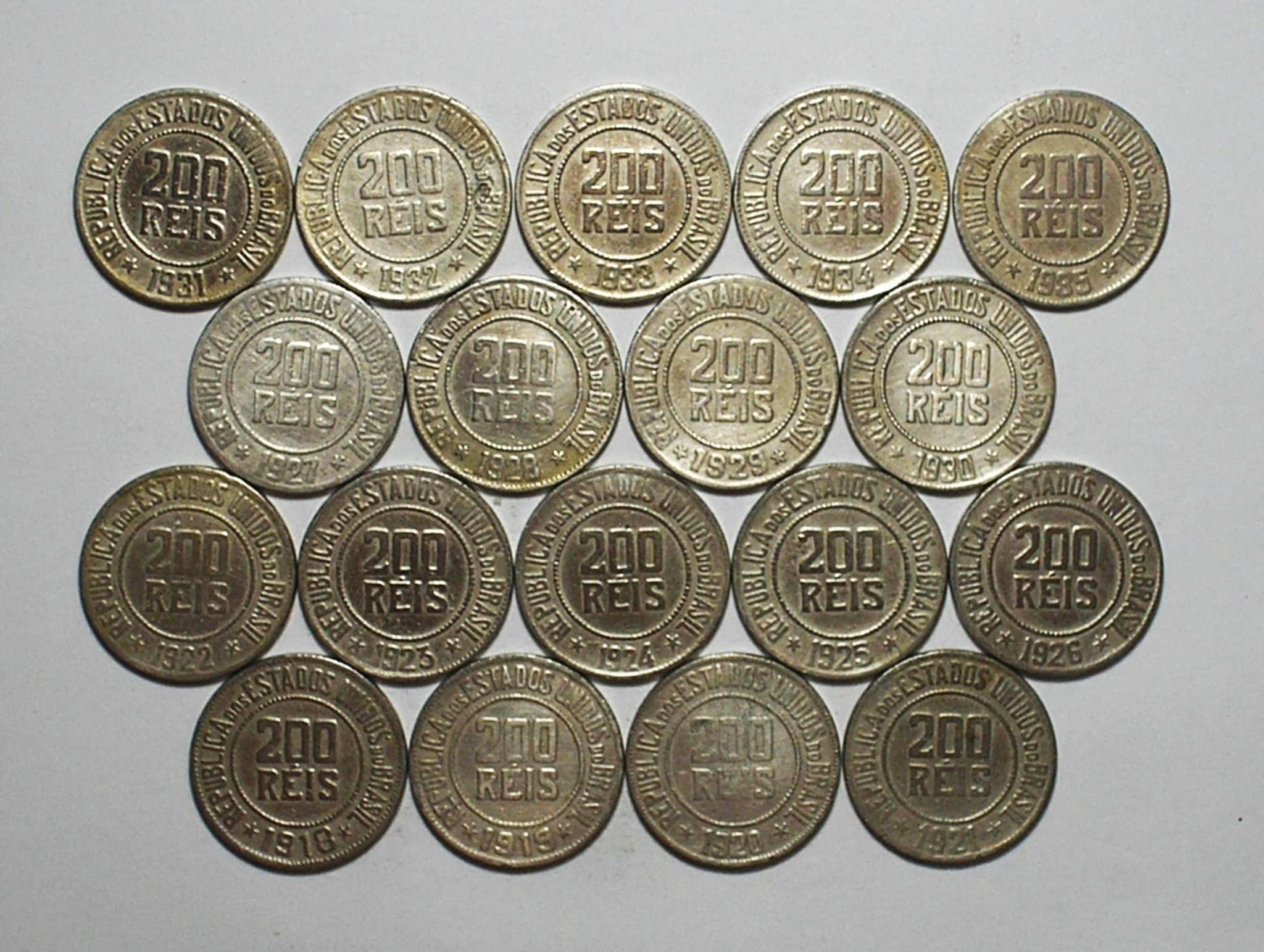 | Casa do Colecionador Série completa de 200 Réis de 1918 até 1935 com todas as peças dificeis e escassas – 1926 Fecha a coleção. "Peças Selecionadas"