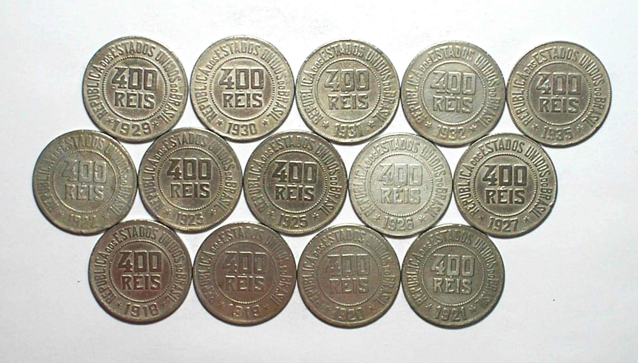 | Casa do Colecionador Série completa de 400 Réis – 1918 A 1935 Com Datas Escassas / Mbc e mais Todas Bonitas peças de coleção / "Peças Selecionadas"