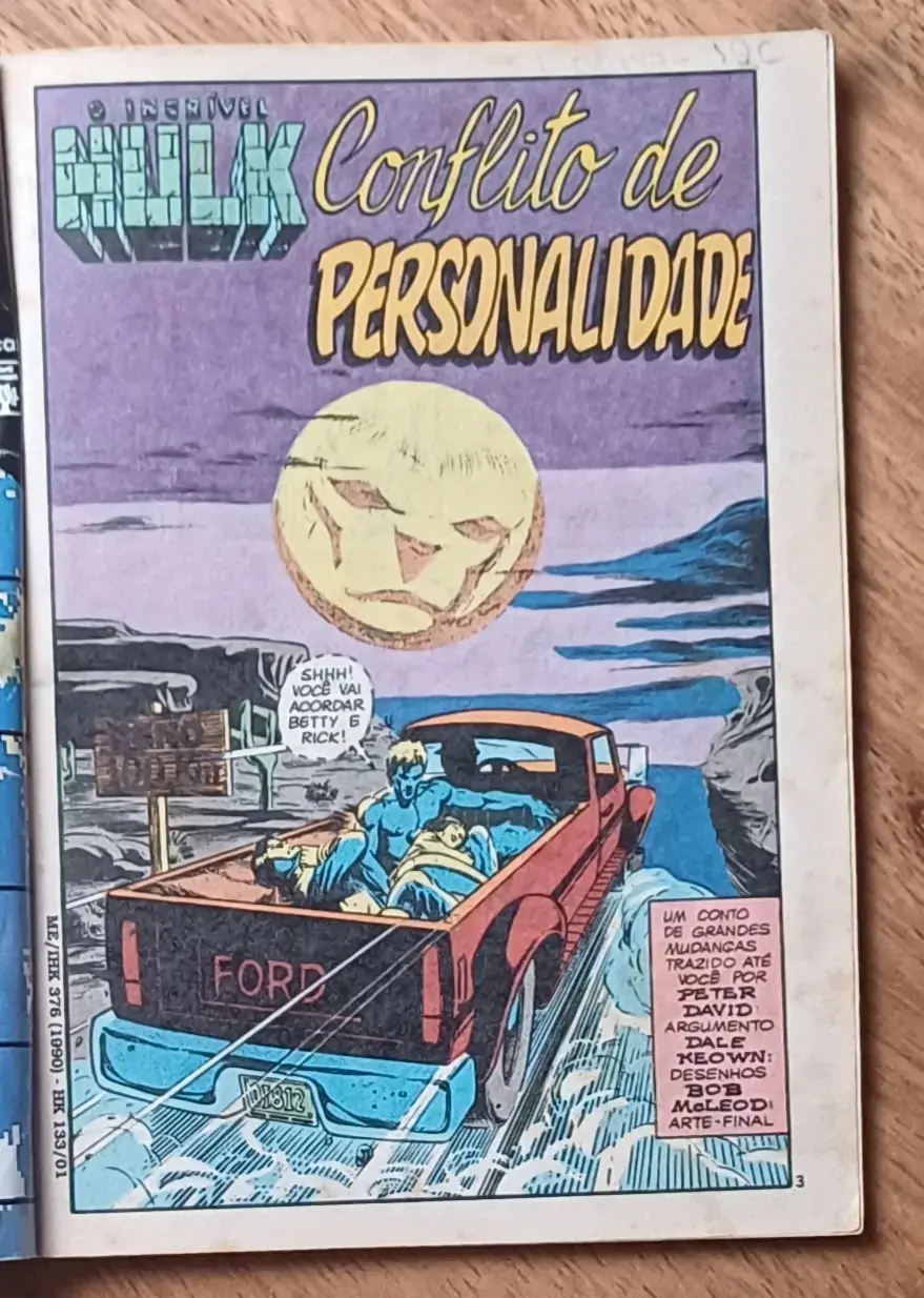| Casa do Colecionador P26. Gibi Hulk 133 ed Abril 1994. Conflito de personalidade. - Imagem 2