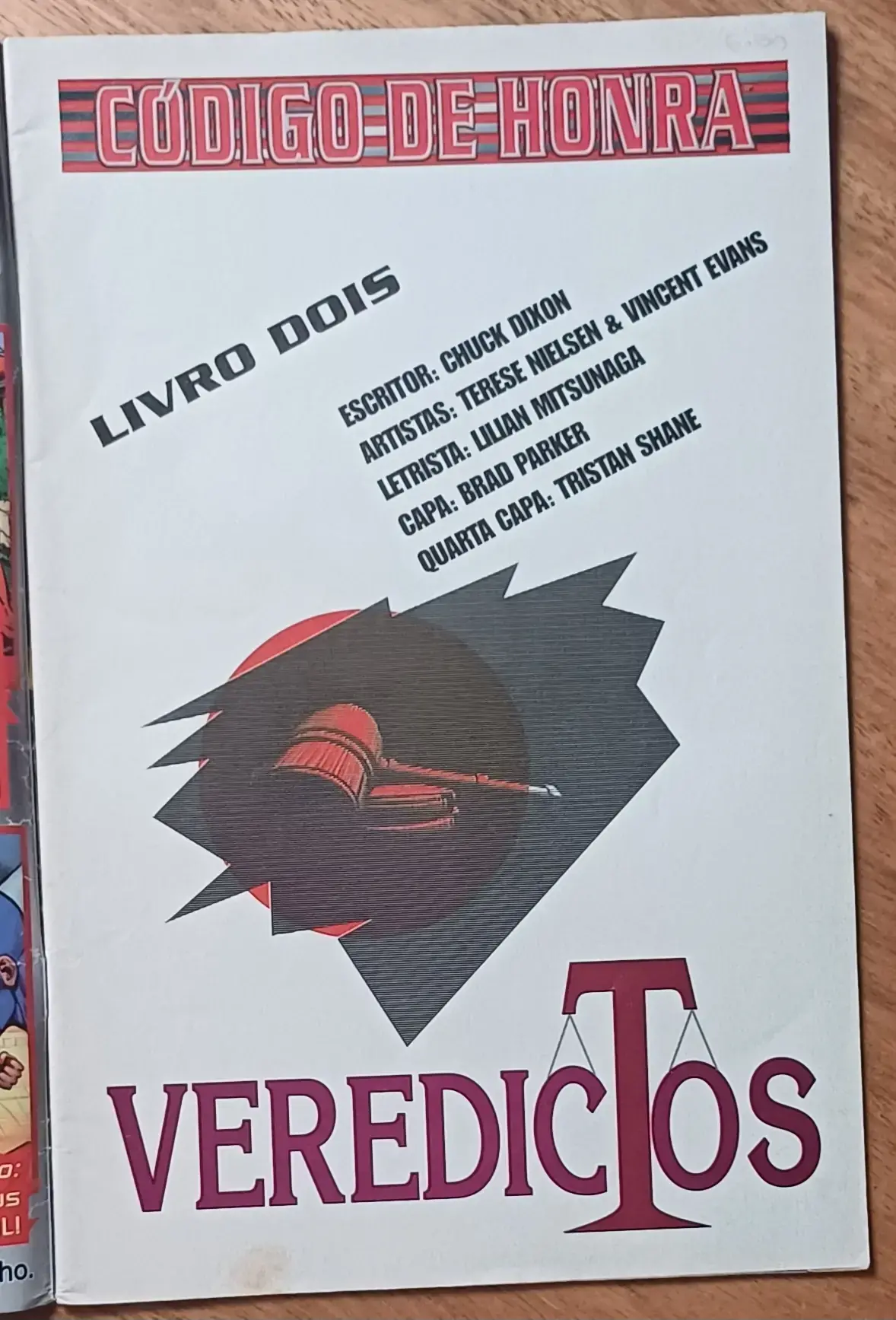 | Casa do Colecionador P26. Gibi Código de Honra 2 ed Abril 1998. Veredictos. - Imagem 2