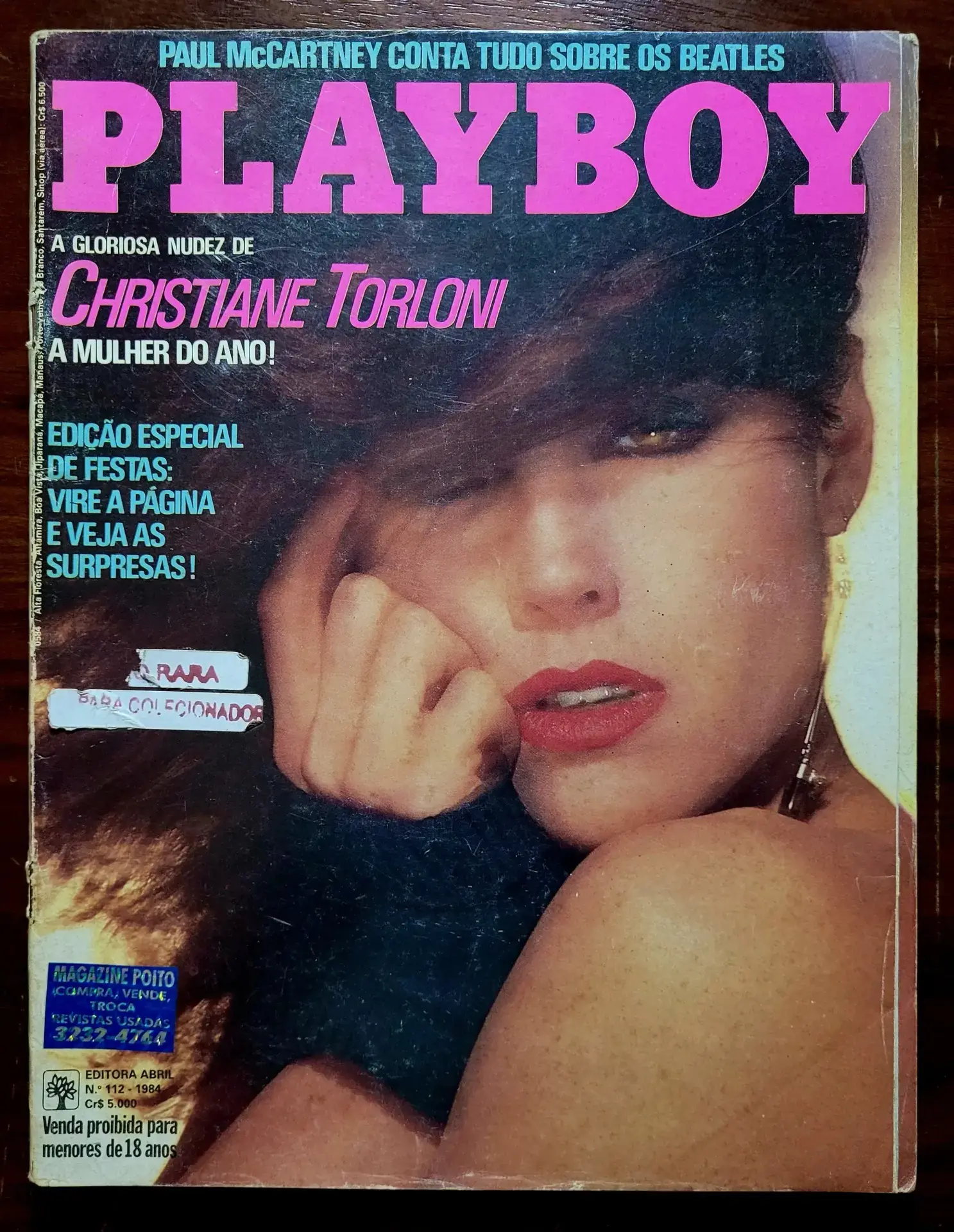 | Casa do Colecionador Playboy Nº 112 | Novembro/1984 | Christiane Torloni | Pôster Deborah Nicole Johnson | Paul McCartney e Beatles