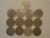 13 moedas de 100 Réis do Imperio 4×1871 / 5×1883 / 1884 / 1886-Escassa / 2×1888 — Bc/Mbc/ cod. 550.a