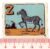 Antigo Plastico Adesivo – Coleção Nora – Animais – Nº 40 Zebra – Anos 60