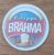 Bolacha de chopp Brahma frente e verso.