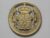 Botton com moeda hispana Madrid 8 Reales 1908, com prendedor, 3,6 cm, metal