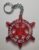 Chaveiro de Acrílico Antigo Publicitário — Rações Águia (Acrílico Vermelho em Formato de Leme, 8 cm)