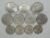 França) 1/2 Franc – 1965/1968/1983/1986 + 1 Franc – 1960/1975/1976/1977 + 2 Francs – 1979/1981/1982