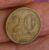 Moeda Brasil de 20 centavos de 1946 Getúlio Vargas.